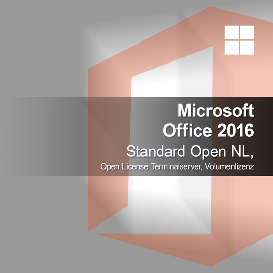 Microsoft Office 2016 Standard Open NL, Open License Terminalserver, objemová licencia